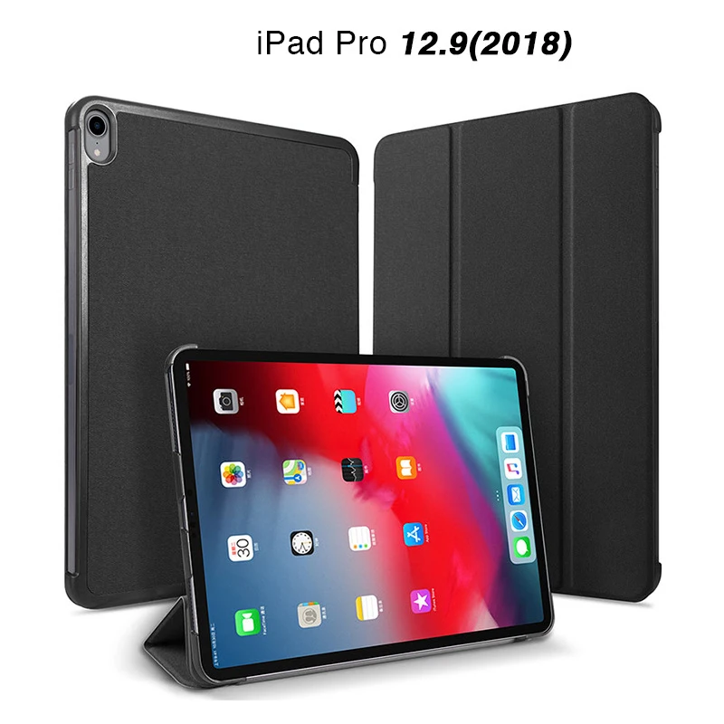

Business Ultra-thin Cases For Ipad Pro 10.5 11 12.9 Tablet Stands Cover With Automatic Sleep Wake-Up Soft TPU+PU Coque Funda