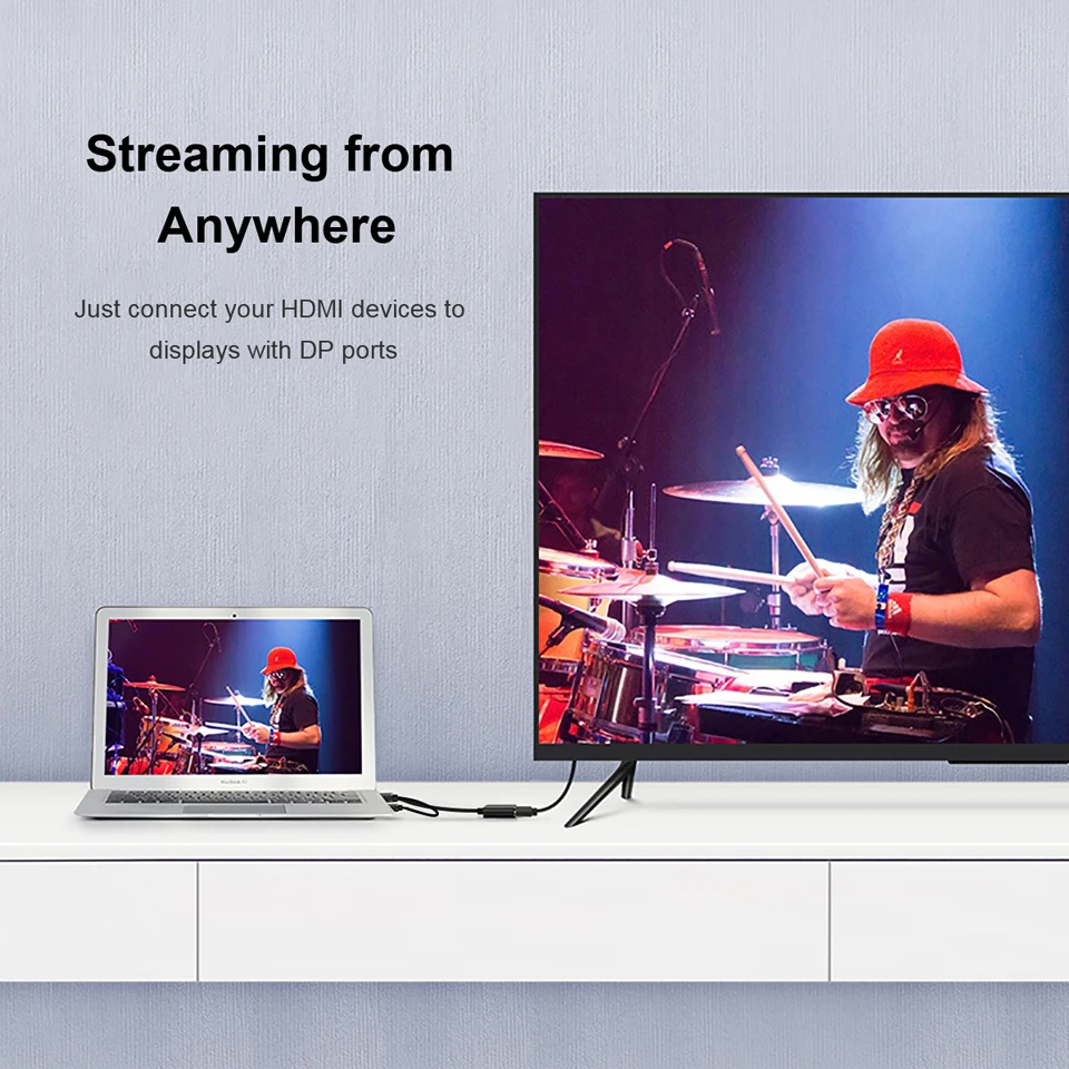 Адаптер QGEEM HDMI DisplayPort 4K DP кабель HDTV адаптер конвертер папа мама поддержка 1080P для