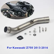 Z800 Motorcycle Exhaust Pipe Slip on Muffler Exhaust Connecting Link Tube Modified Linking Mid Pipe for Kawasaki Z800 2013-2016 Z800 Motorcycle Exhaust Pipe Slip on Muffler Exhaust Connecting Link Tube Modified Linking Mid Pipe for Kawasaki Z800 2013-2016