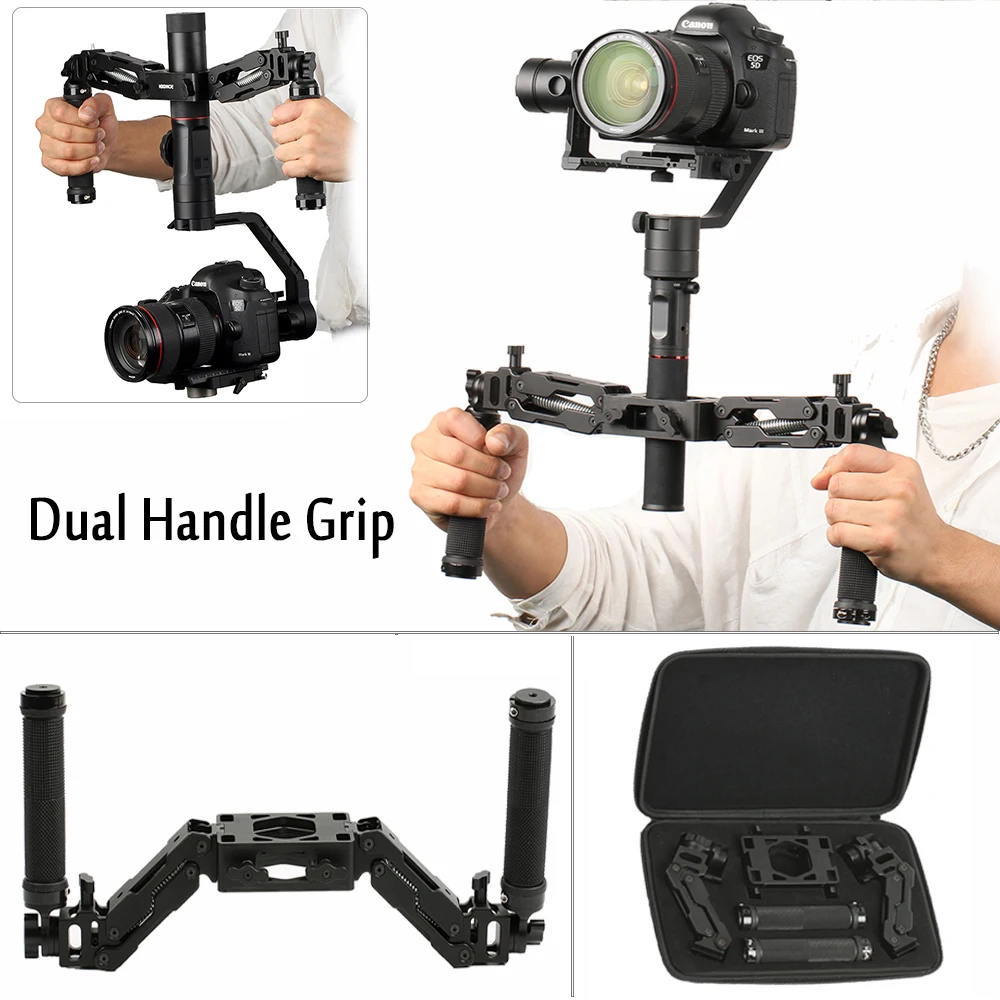 

Z-Axis 5 Axis Spring Dual Handle Grip Handheld Handlebar Kit for Gimbal Zhiyun Crane Plus/Crane 2/Crane V2/Feiyu a1000/a2000