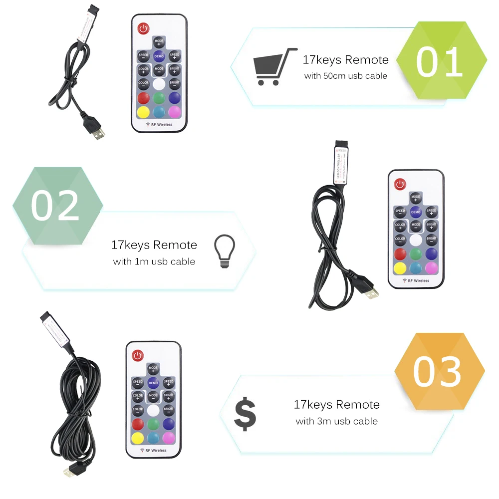 USB RGB LED контроллер 5 в Светодиодная лента пульт дистанционного управления 4pin