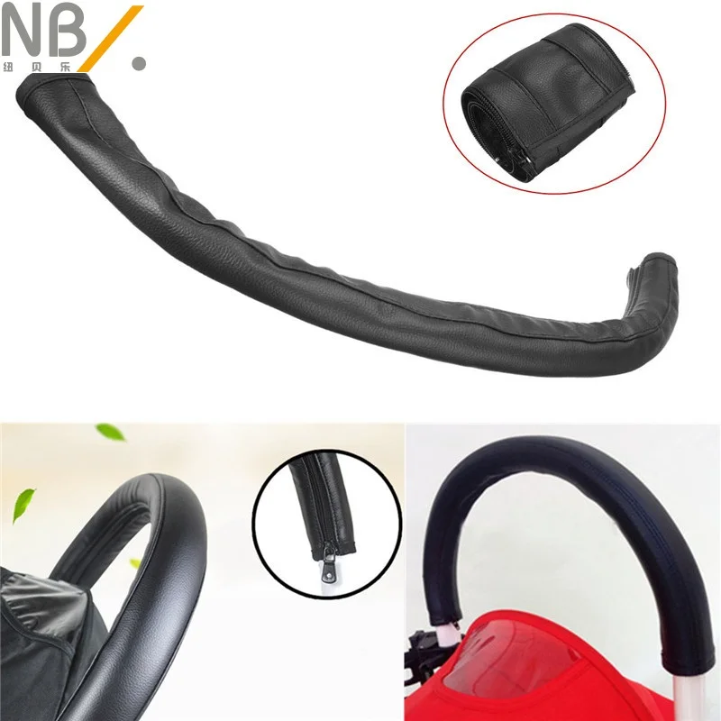 

Real Baby Stroller Accessories Pushchair Buggy Universal Handle Bumper Armrest Pu Leather Viscose Polyester Cover