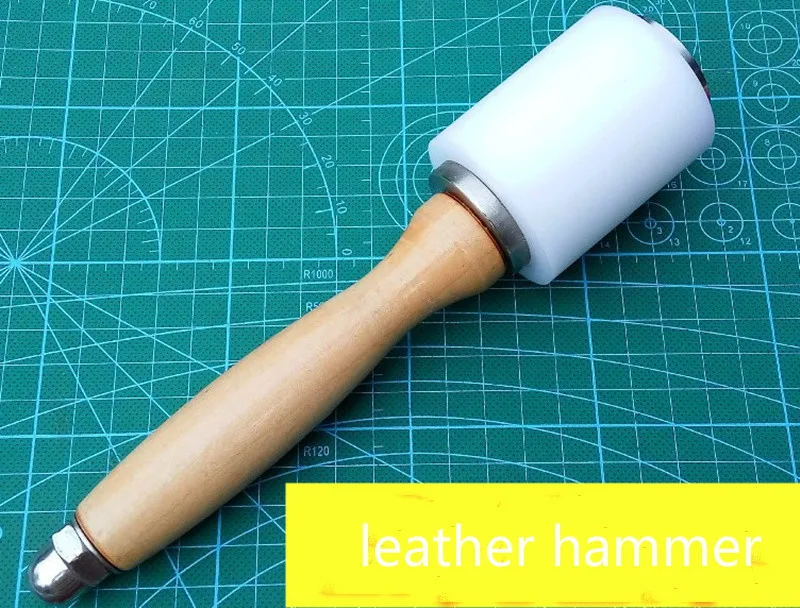 Лучший DIY ручной работы из кожи Вырезка кожа Вырезка печати Хамм деревянной ручкой Молотки алмазный инструмент гравировки