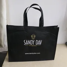 500 шт/партия заказной печатный логотип ткань нетканые сумки многоразового использования для покупок складные пакеты для бакалейных товаров рекламные для рекламы