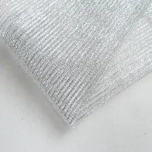 Серебряная пряжа Тюль сетка ткань вечерние ресторанов отеля Кофейня супермаркеты Рождественский Декор Серебряная Марля ткань Tissu Tecidos