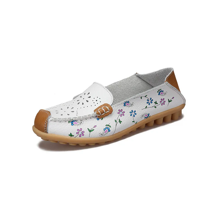 

Soft Leisure Flats Women Leather Shoes Moccasins Mother Loafers Casual Female Driving Ballet Footwear