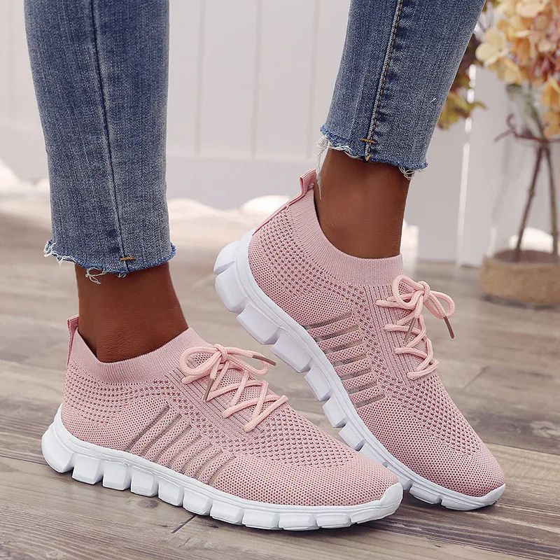 

Mhysa 2019 Autumn Women Casual Shoes Fashion Breathable Walking Mesh lace-up Flat Shoes Sneakers Women Vulcanized Tenis Feminino