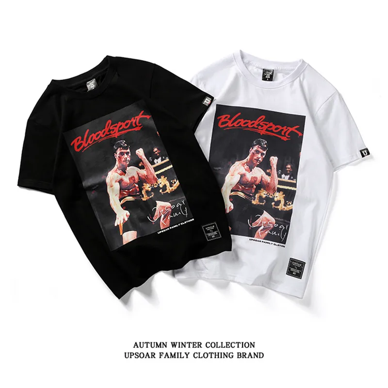 

2019 New Bloodsport T Shirts Men Hip Hop Tshirt Short sleeves Solid Cotton Funny Tee Shirt Harajuku Brand Clothing Free Shipping