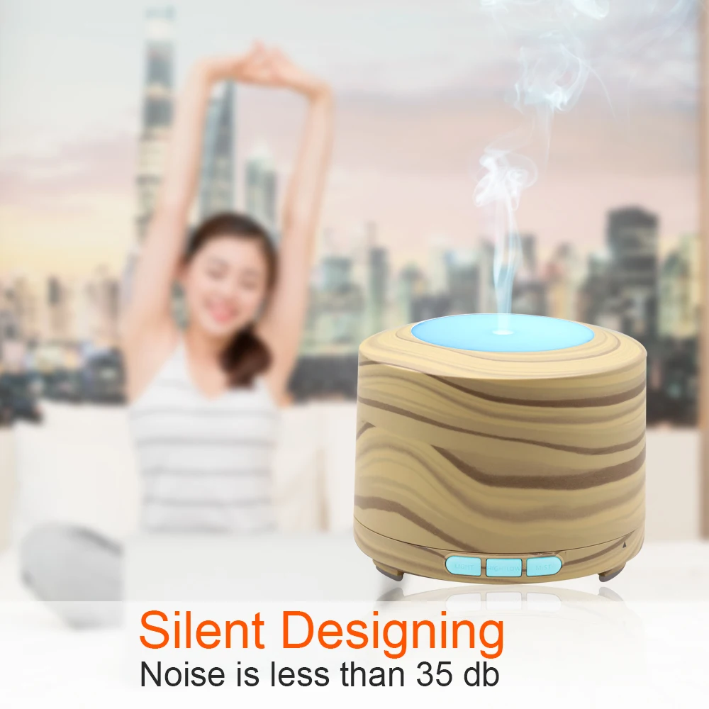 

DCONG Ultrasonic Diffuser Wood Version Essential Oil Diffuser Aroma Aromatherapy 300ml Humidifier with LED Light Aroma Diffuser