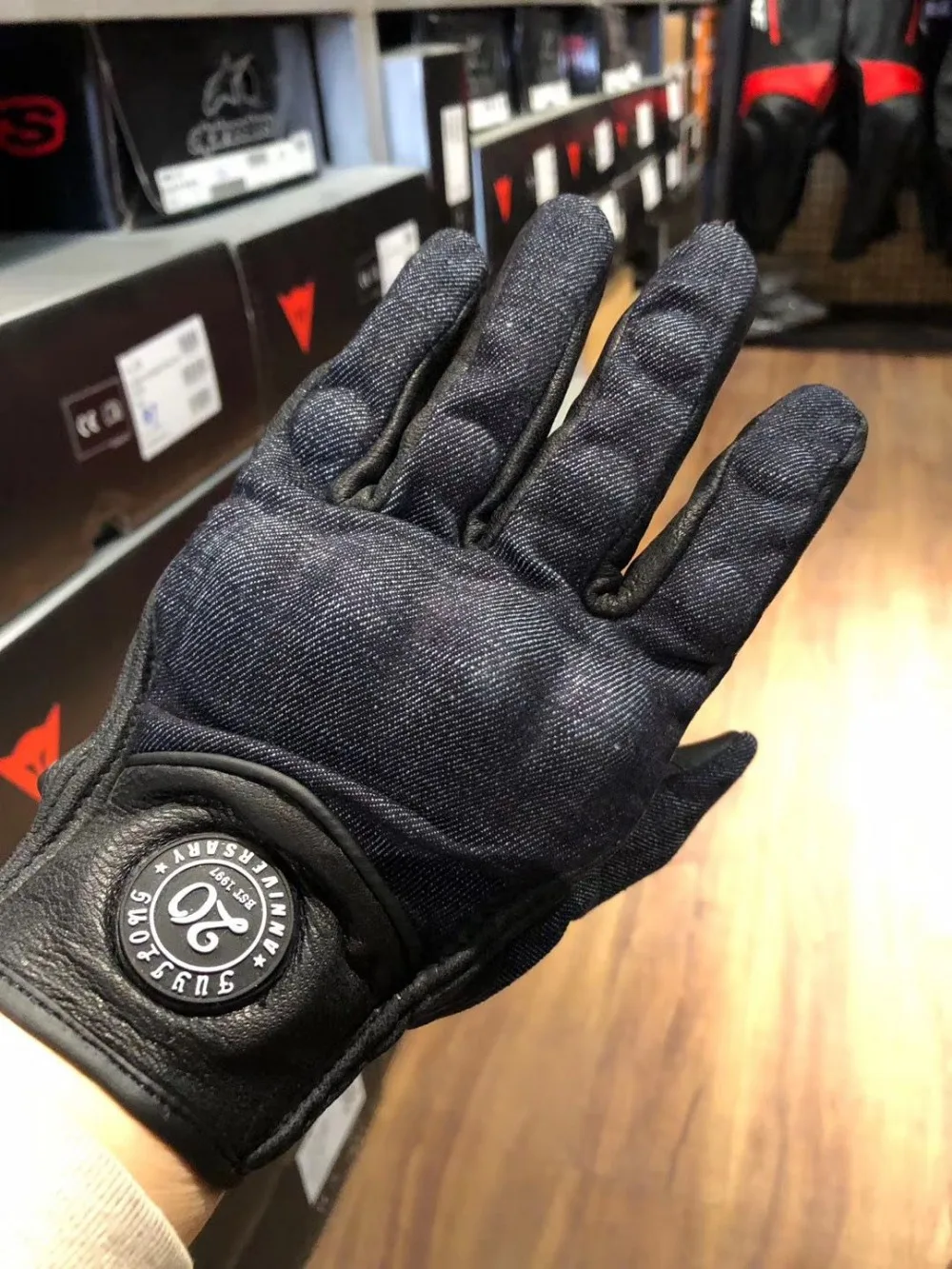 FUYILONG DENIM Leather Protect Gloves