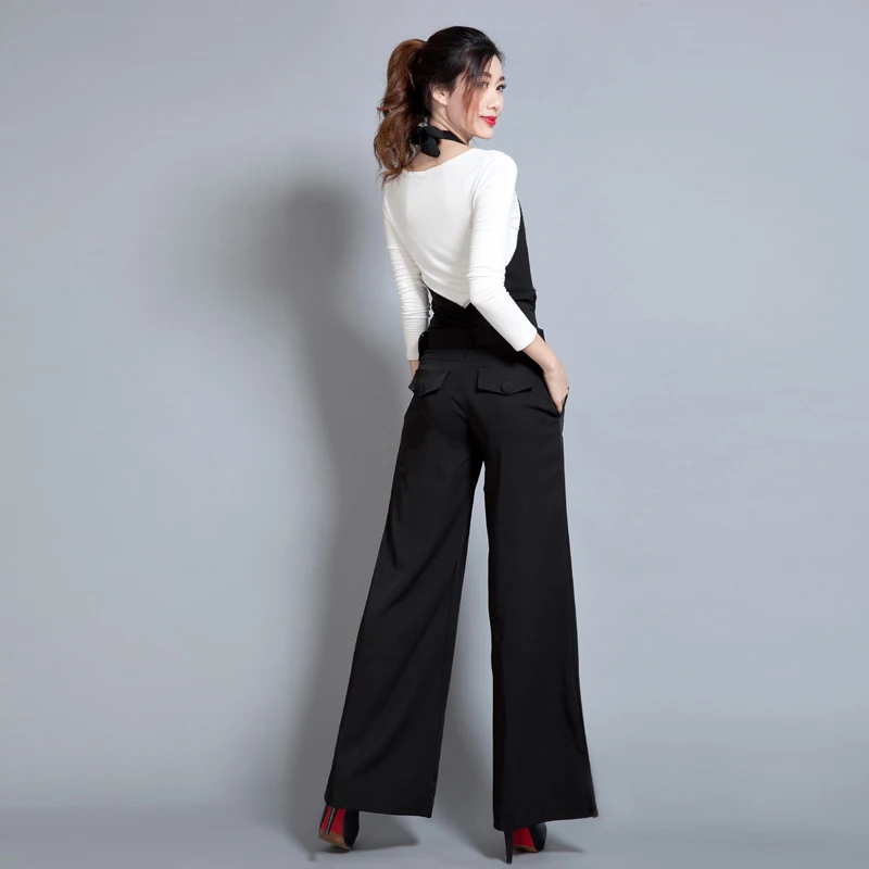 2020 Spring New Casual Trousers Black Slim Jumpsuit Wide Leg Pants Hanging Neck Bib Jumpsuit Ladies With Sashes Jumpsuits Loose 2020 Spring New Casual Trousers Black Slim Jumpsuit Wide Leg Pants Hanging Neck Bib Jumpsuit Ladies With Sashes Jumpsuits Loose
