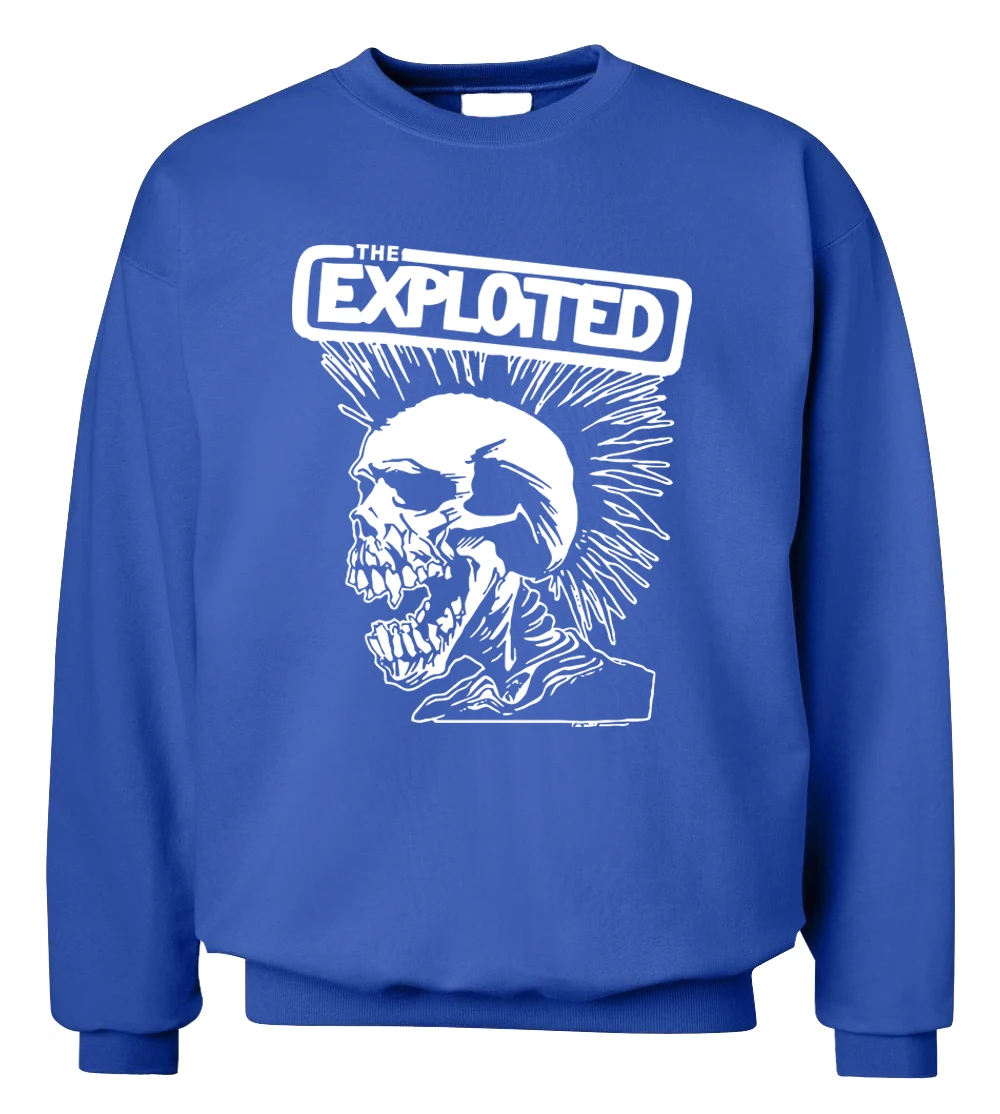  Punk Rock The Exploited Swag Skull men sweatshirt autumn winter 2016 new fashion hoodies cool stree