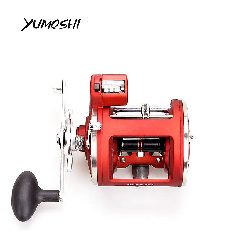 

YUMOSHI Cast Drum Wheel with Electric Depth Counter 12BB Left/Right Hand Carretilha Baitcasting Reel Molinete De Pesca