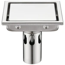 304 Stainless Steel Floor Drain Bathroom Concealed Floor Drain Square Bathroom Deodorant Floor Drain stainless steel rectangular floor drain washing machine chrome dedicated outdoor pool drain