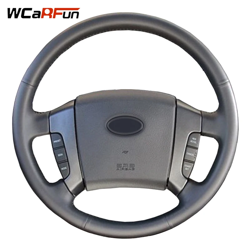 WCaRFun Hand-Stitched Car Steering Cover Black Artificial Leather Car Steering Wheel Cover for Old Kia Sorento 2004-2008 WCaRFun Hand-Stitched Car Steering Cover Black Artificial Leather Car Steering Wheel Cover for Old Kia Sorento 2004-2008