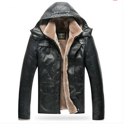 Cheap Free shipping Winter skin cotton-padded clothes to thicken the plaid haining pu fur one male or male plus-size long coat  M-5XL