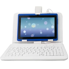 Cheapest Yuntab 7 inch Dual Camera Q88 Pad Allwinner A33 Quad Core 1.5GHz 512MB+8GB wifi with Keyboard Case tablets