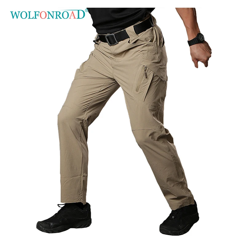 

WOLFONROAD IX9 Men Summer Tactical Pants Hiking Camping Trousers Outdoor Waterproof Quick Drying Pants Military Army Trousers