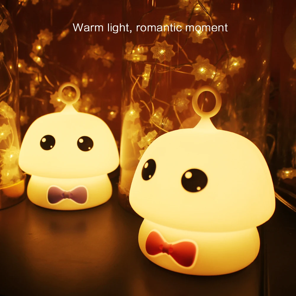 7 Colors LED Night Light Silicone Cartoon Elf Ambient Light Rechargeable Decor Table Lamp for Girl Baby Holiday Gift (14)