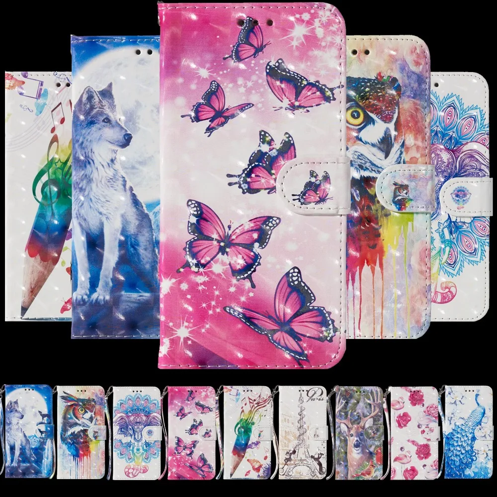 

Phone Etui Coque Cover Case for LG V30 V40 G6 G7 K8 K10 2018 stylo4 Q8 2018 G8 G8 ThinQ With 3D Painted PU Leather Flip Wallet