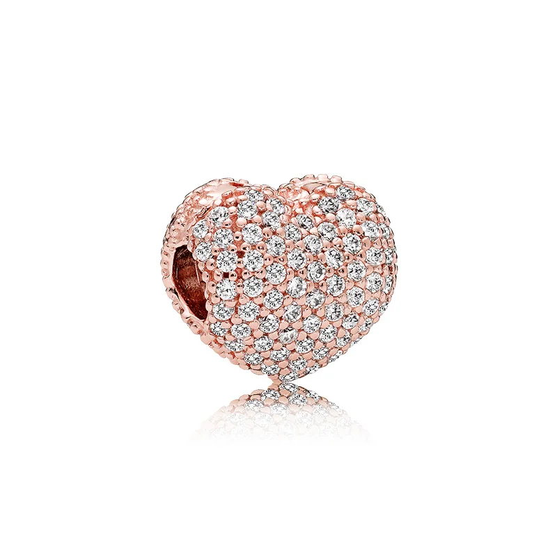 

Fit Original Charm Pandora Bracelets Gilded Rose Gold color Authentic 925 sterling silver Beads Women DIY Fashion Jewelry
