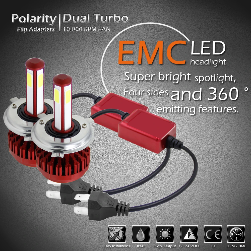 4-сторонняя лампа предназначена 12000lm лампы для передних фар H7 светодиодные лампы H4 Led 9V 12V 24V 36V для автомобиля H8 H9 H11 HB3/9005/H10 HB4/9006