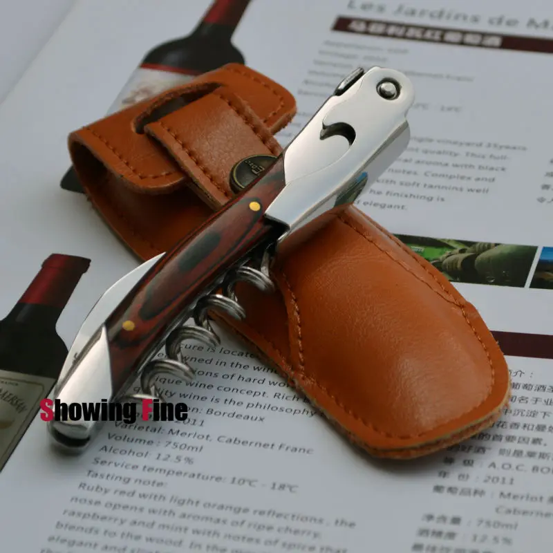 Christmas Gift Laguiole Corkscrew Stainless Steel Layerwood Bottle Opener Sacacorchos Wine Opener for Special Gift Custom