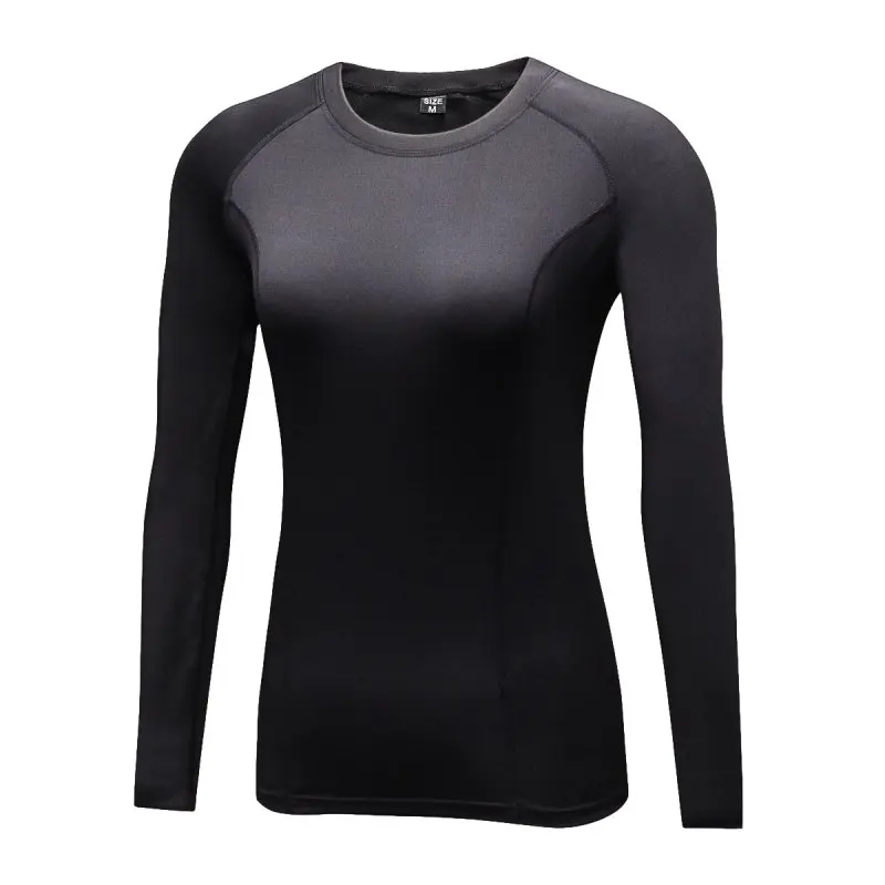 Fitness Quick drying Running Jacket Body Shaping T shirt Long sleeved T ...