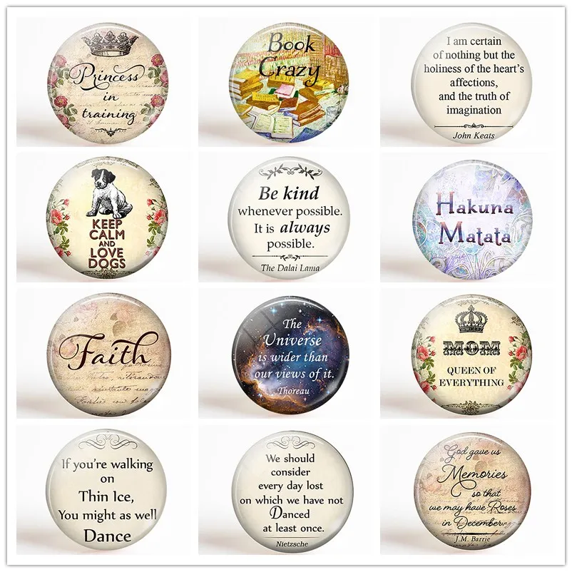 

Be Kind Whenever Possible...Quotes Fridge Magnet Set 12pcs 25MM Glass Dome Inspirational Letter Refrigerator Magnetic Holder