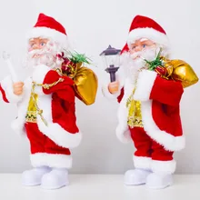 

Electric Santa Claus Doll Christmas Decorations Lovely Cartoon Singing Dancing Toys Xmas Gift Supply For Home Party Decor Y30