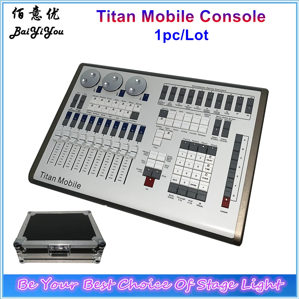 

1pc/Lot Titan Mobile DMX Console MiDi Timecode USB DMX DJ Controller For Moving Head Stage Light Mini Titan Net Processor