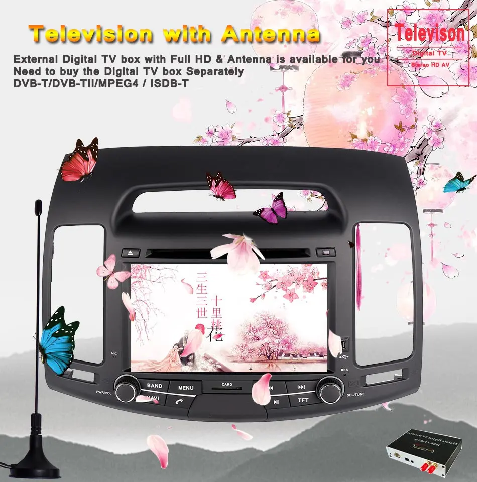 Cheap Android 9.0 4+64G Car DVD Player GPS Radio for Hyundai Elantra 2007-2011 Navigation HD Multimedia OBD2 3/4G WIFI DVR SWC OBDII 9