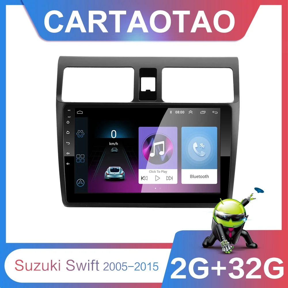 2G+ 32G 10," 2din Android 8,1 GO автомобильный dvd-плеер для Suzuki Swift 2005 2006 2007 2008- автомобильный Радио gps навигация wifi плеер