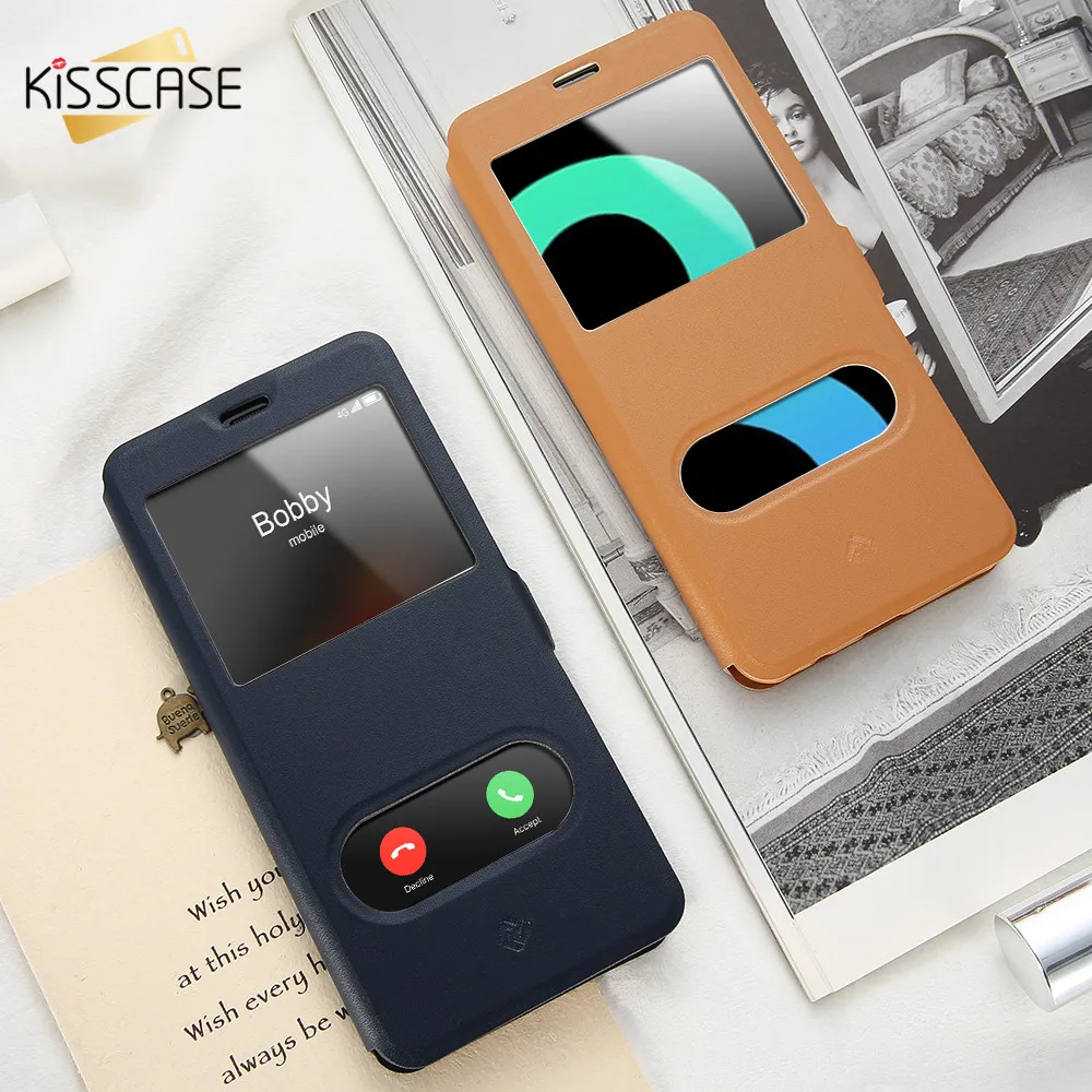 

KISSCASE Window Buckle Case For Samsung Galaxy S6 S7 S8 Plus S5 S4 S3 Fashion Generous Case For Samsung A3 J5 J7 A5 Note 9 5 4