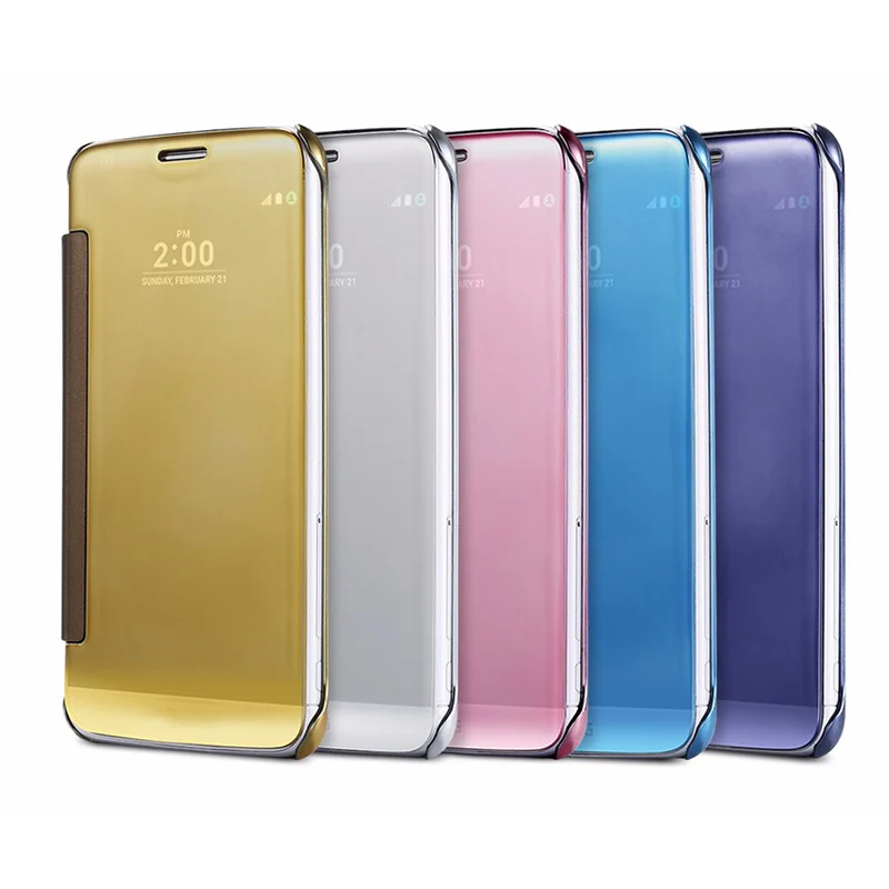 

Mirror case For LG G5 G4 V10 G6 Luxury Clear Smart View Electroplating Mirror Flip Leather Phone Cases Sleep Mobile Phone Cover
