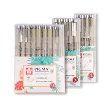 Sakura Pigma Fine Liner Pen/Bursh комплект, принадлежности для живописи наброски ручка для рисования манги набор