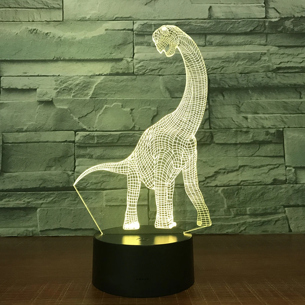 3D иллюзия Светодиодная лампа с динозавром форма ночника как друзья и подарки на