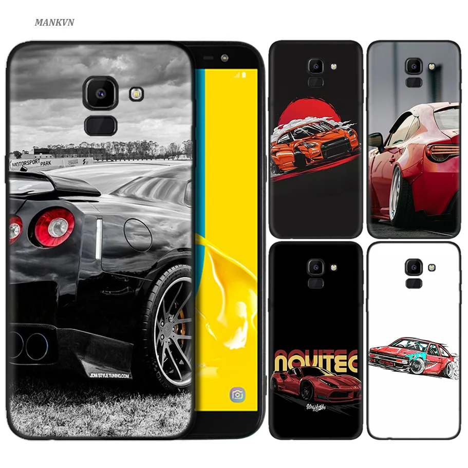 

Silicone Case For Samsung Galaxy J4 J6 A6 A8 Plus A7 A9 J8 2018 A5 2017 Soft Cover Shell Drift Cars Auto