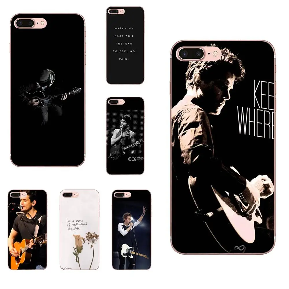 

John Mayer Guitar Musicist Coque Phone Case Transparent Soft For Apple iPhone 4 4S 5 5C 5S SE 6 6S 7 8 Plus X XS Max XR