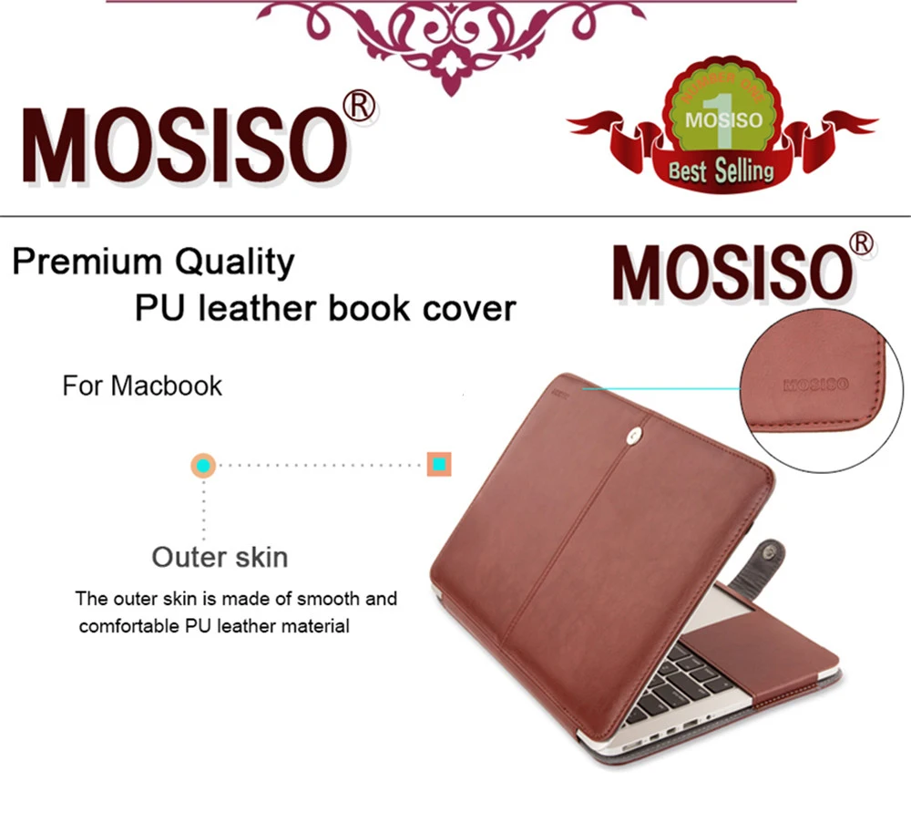 Чехол Mosiso из искусственной кожи для Macbook Pro 13 15 w/out touch bar retina версия Mac Pro Аксессуары