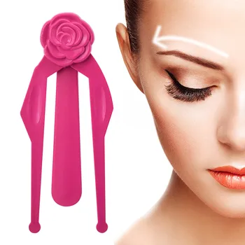 

Reusable Permanent Makeup Symmetrical Measuring Plastic Eyebrow Template Foldable DIY Ruler Shape Make Up Tools Accessories