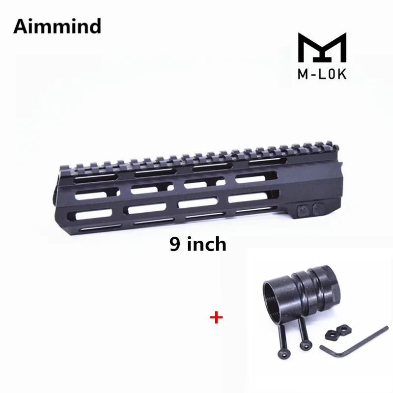 

Hunting Tactical Airsoft 9 Inch AR15 M4 MLOK Handguard Free Float Picatinny Rail Mounting Rifle Accessories