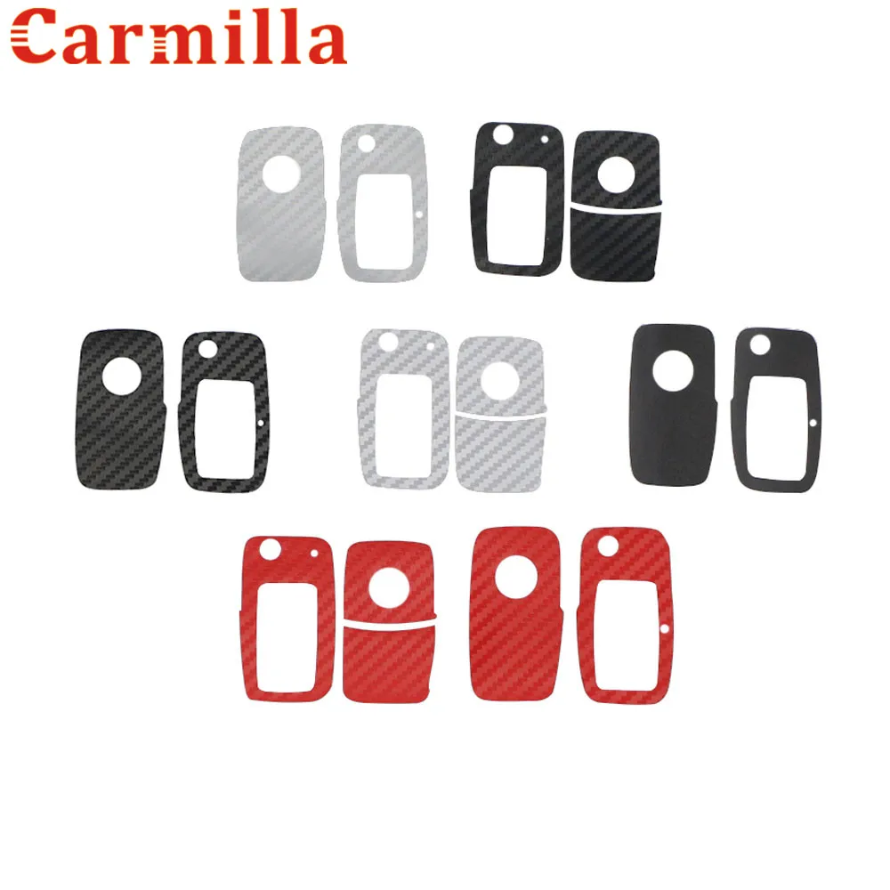 

Carmilla Key Sticker Case for Volkswagen VW Polo Golf 4 5 6 CC Passat Scirocco Jetta MK5 MK6 for Skoda Octavia 2 Superb Fabia