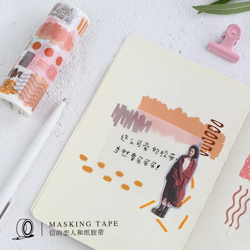 1 шт. 10 см x 5 м lazy collage scale васи лента для детей diy дневник декоративная клейкая kawaii