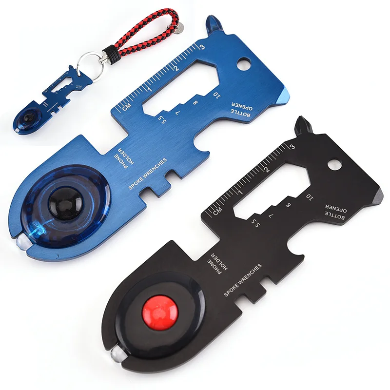

Stainless steel multi-function tool card outdoor light small round tool card camping portable survival card