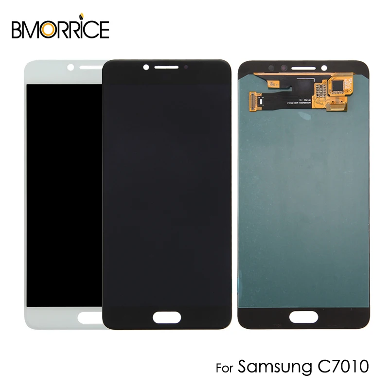 

AMOLED For Samsung Galaxy C7 Pro C7010 LCD Display Touch Screen Super OLED Digitizer Assembly Black White