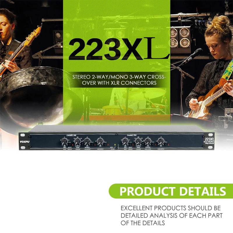 US $149.00 Professional Equalizer UKINGMEI 223XL Audio Equalizer Stereo 2WayMono 3Way Crossover With XLR Connectors