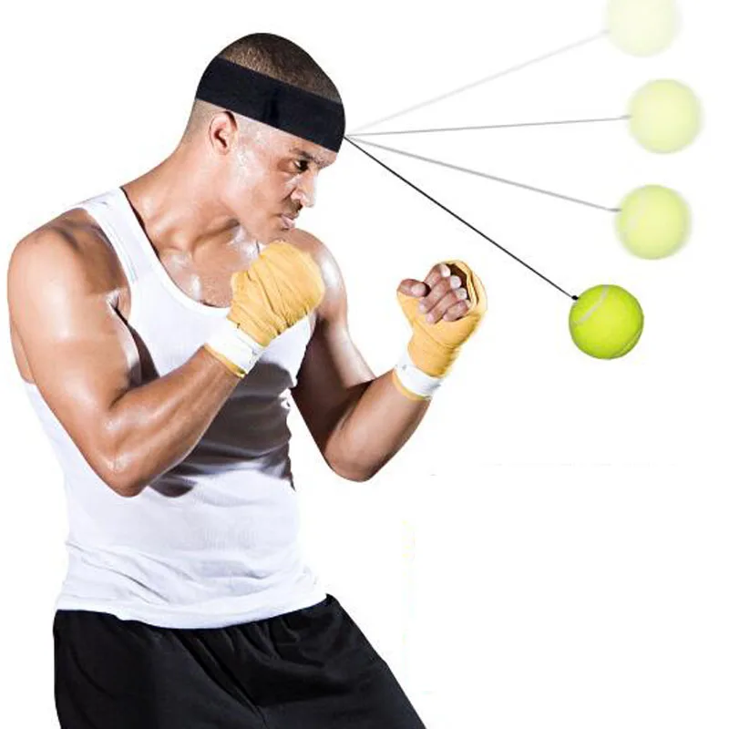 

SUOTF Fighting Ball Boxing Equipment with Head Band for Reflex Speed Tiger Muay Thai mma punching equipment fitness pear boxeo