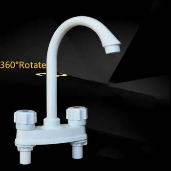 

Plastic Double Open Faucet Washbasin Kitchen Dish Basin Hot And Cold Water Faucet, Environmentally Friendly Lead-free Faucet