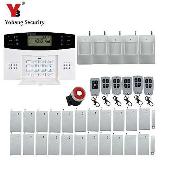 

Yobang Security Wireless GSM Alarm System Touch Screen Intelligent Burglar Security Home Alarm System with pir detector
